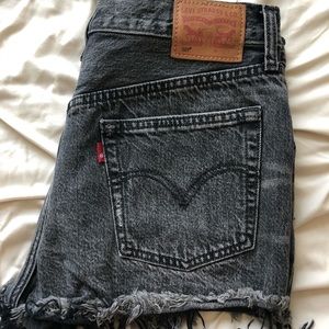 Levi’s high waisted jean shorts